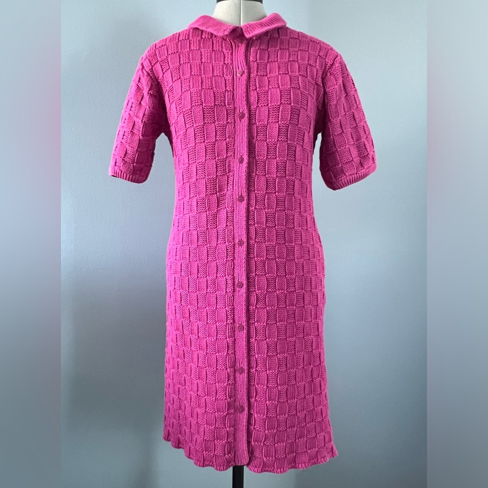 Rue Stiic Textured Knit Button Front Dress | Fits S-M | See Measurements